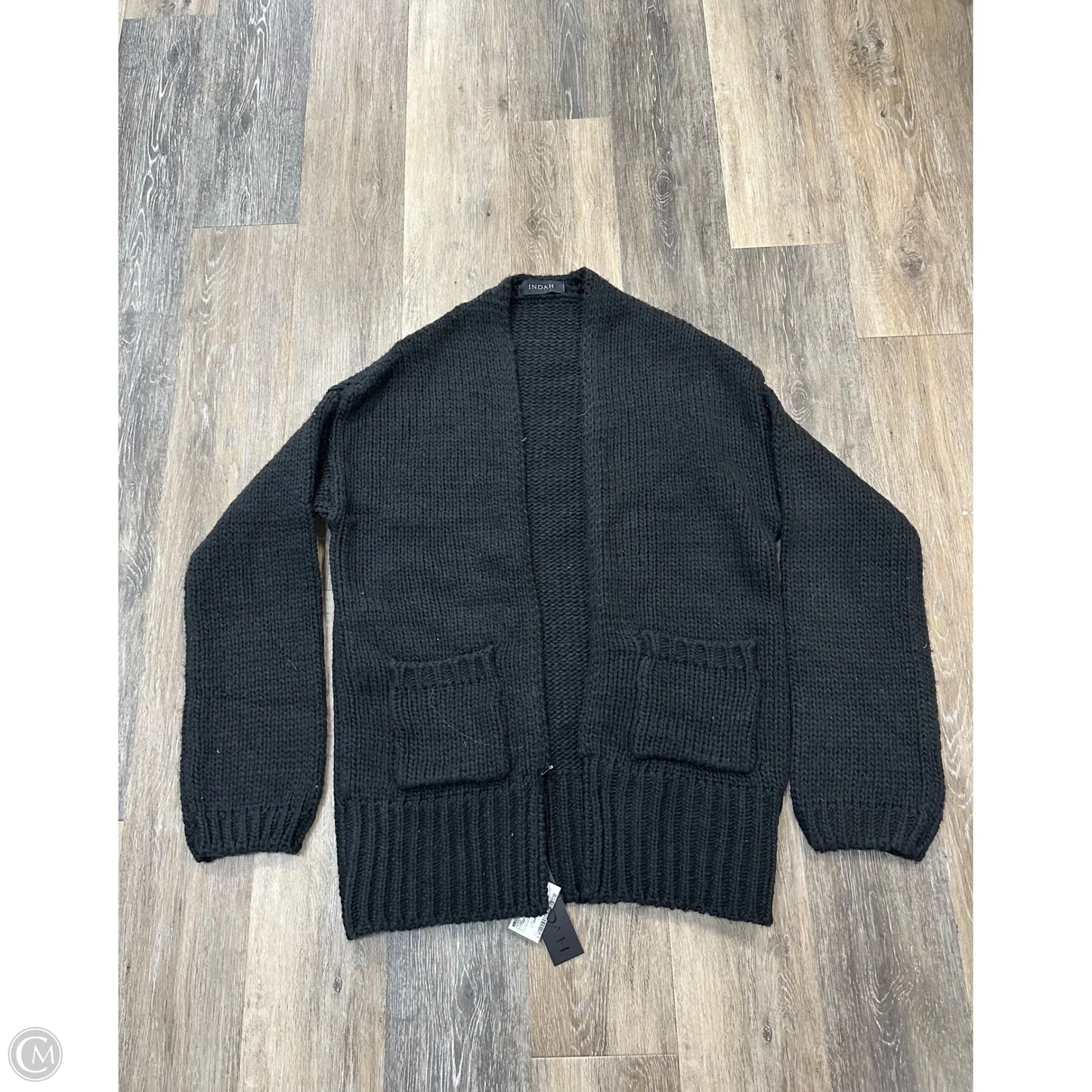 Sweater Cardigan By Indah In Black, Size: Osfm