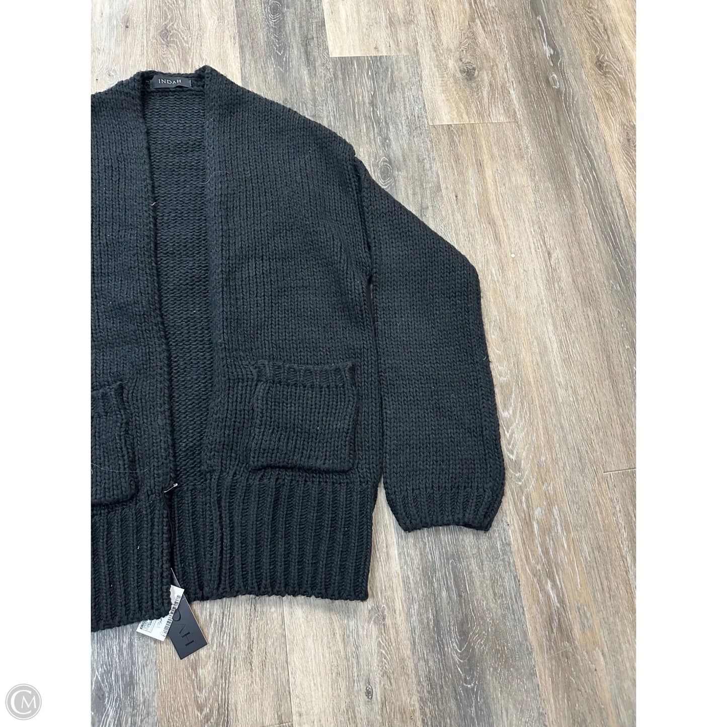 Sweater Cardigan By Indah In Black, Size: Osfm