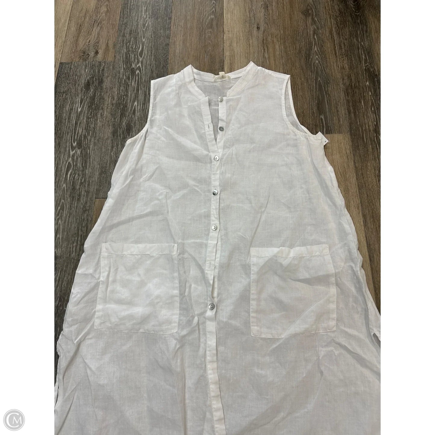 Dress Casual Midi By Eileen Fisher In White, Size: M
