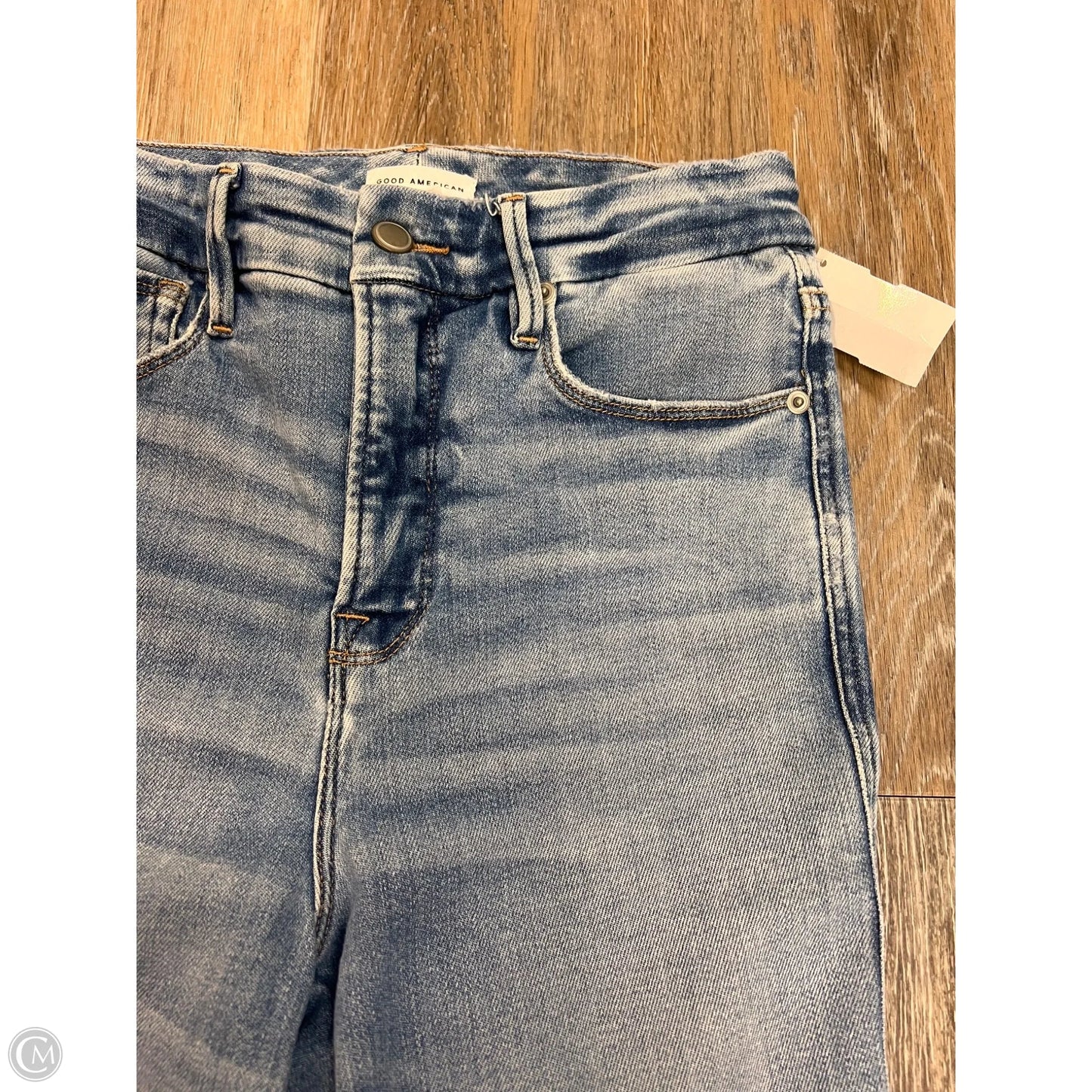 Jeans Straight By Good American In Blue Denim, Size: 6