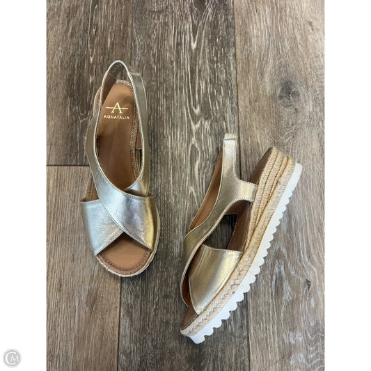 Sandals Flats By Aquatalia In Gold, Size: 6