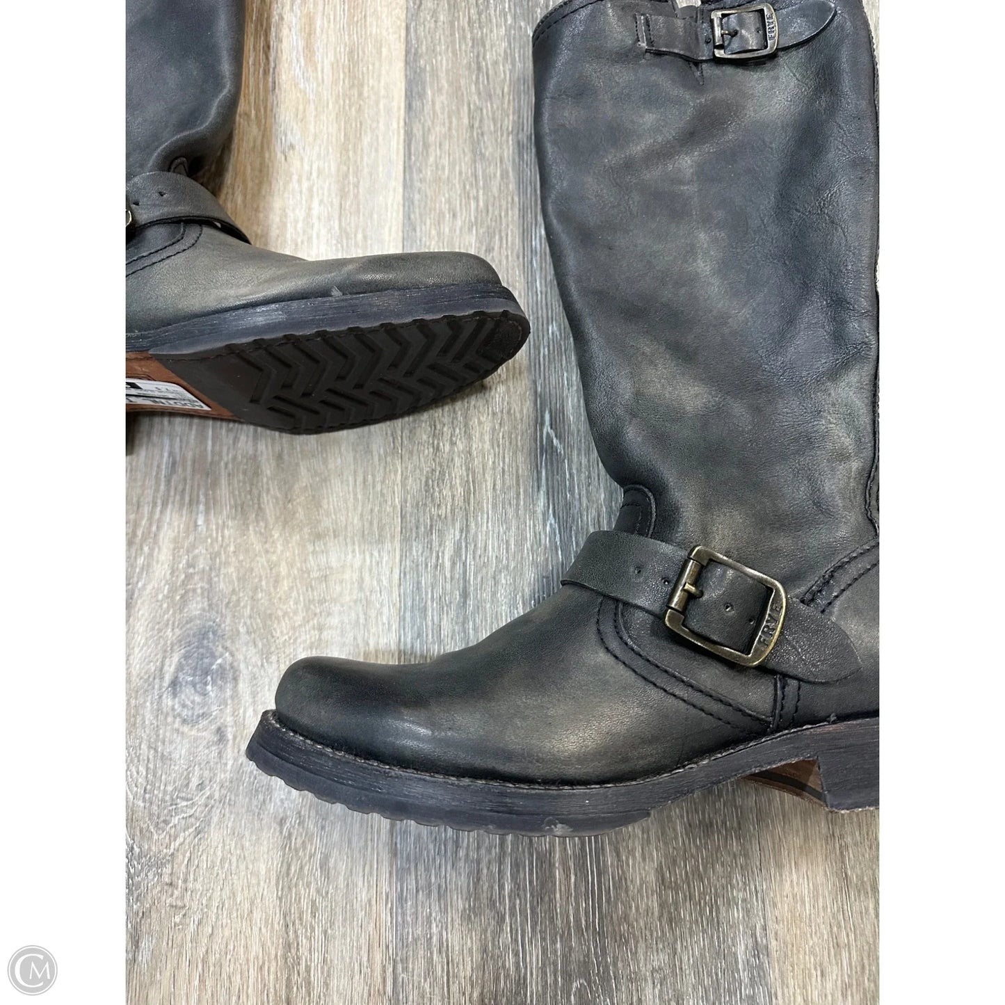 Boots Designer By Frye In Grey, Size: 7.5