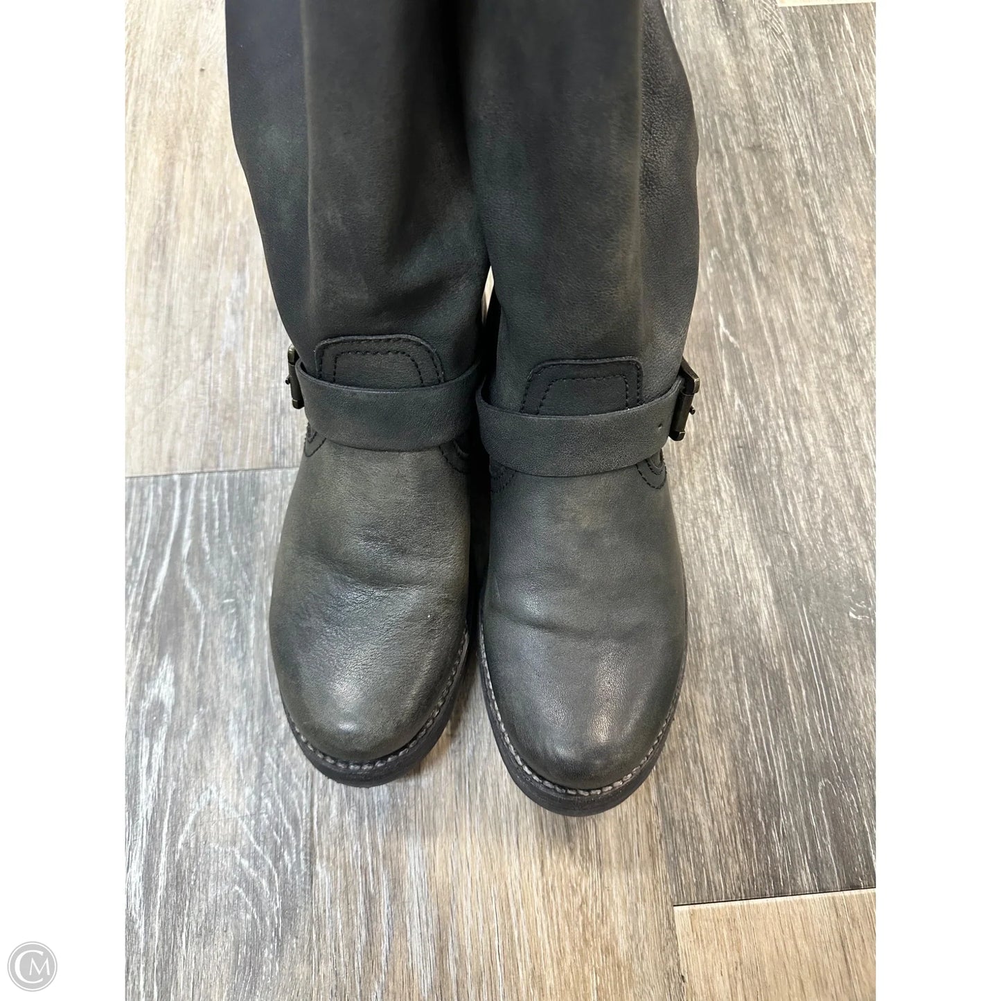 Boots Designer By Frye In Grey, Size: 7.5