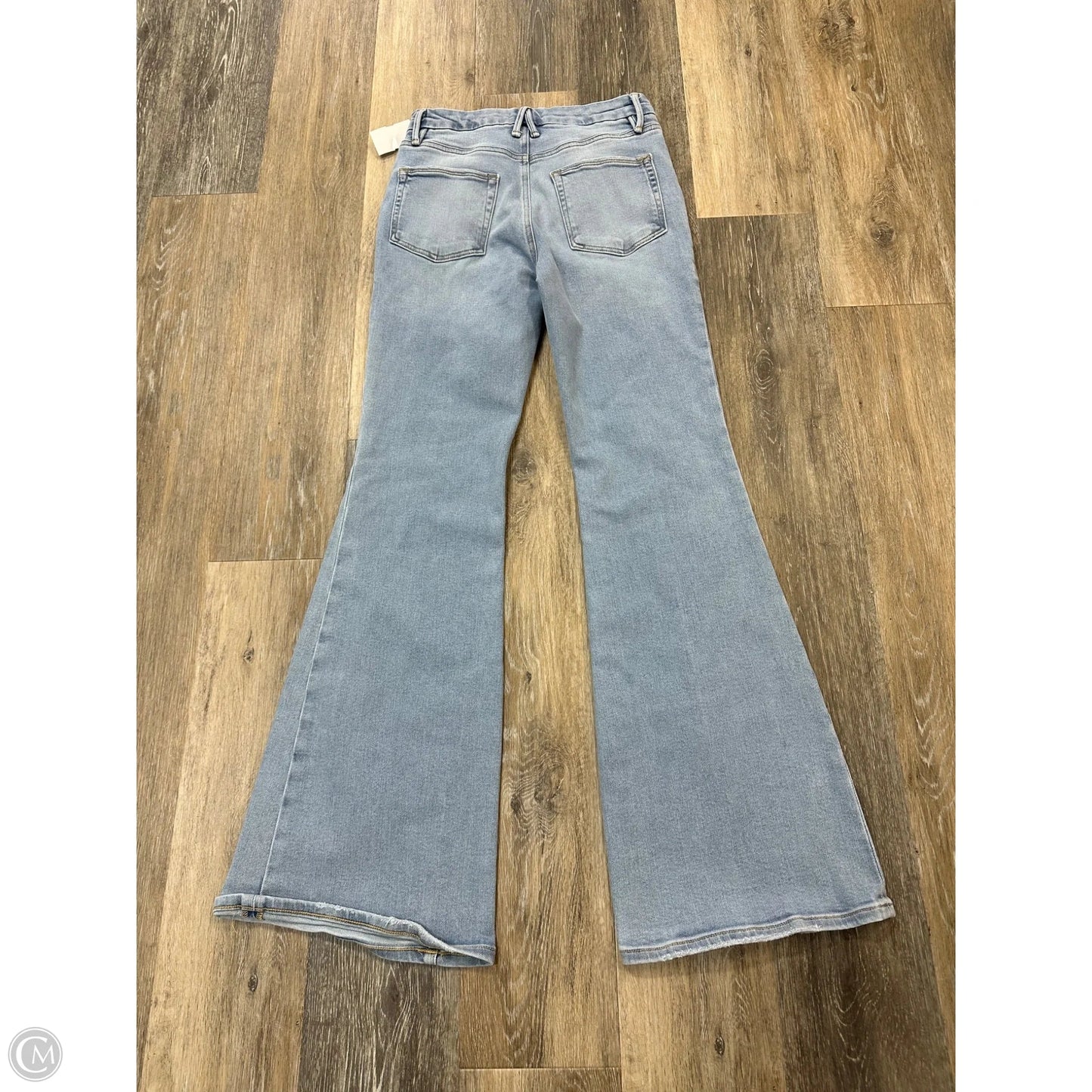 Jeans Flared By Good American In Blue Denim, Size: 4