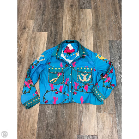 Blouse Long Sleeve By Lucky and Blessed In Multi-colored, Size: M