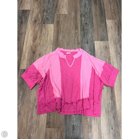 Top Short Sleeve By Pol In Pink, Size: M