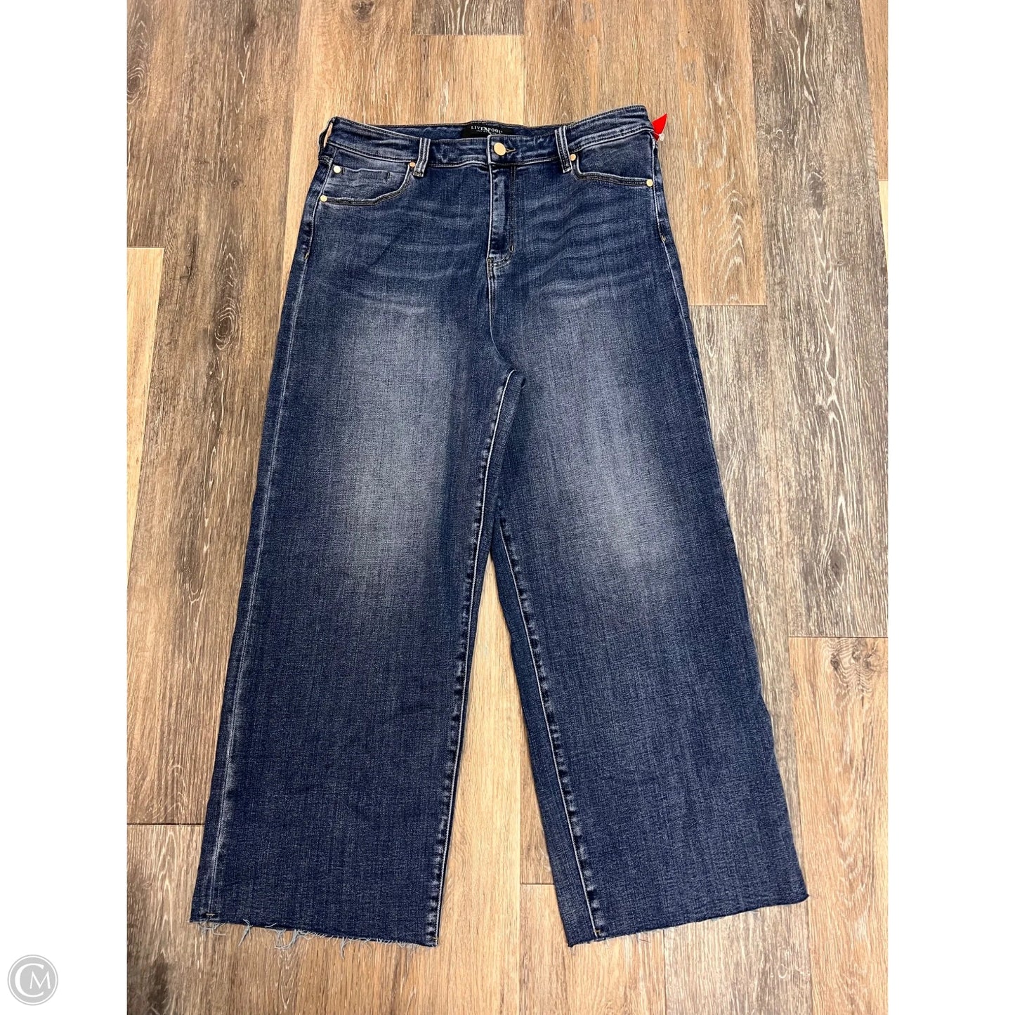 -Jeans Wide Leg By Liverpool In Blue Denim, Size: 12/31