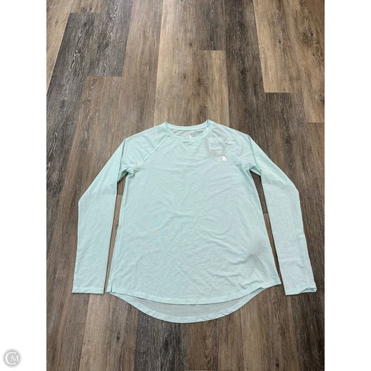 Athletic Top Long Sleeve Crewneck By The North Face In Blue, Size: M