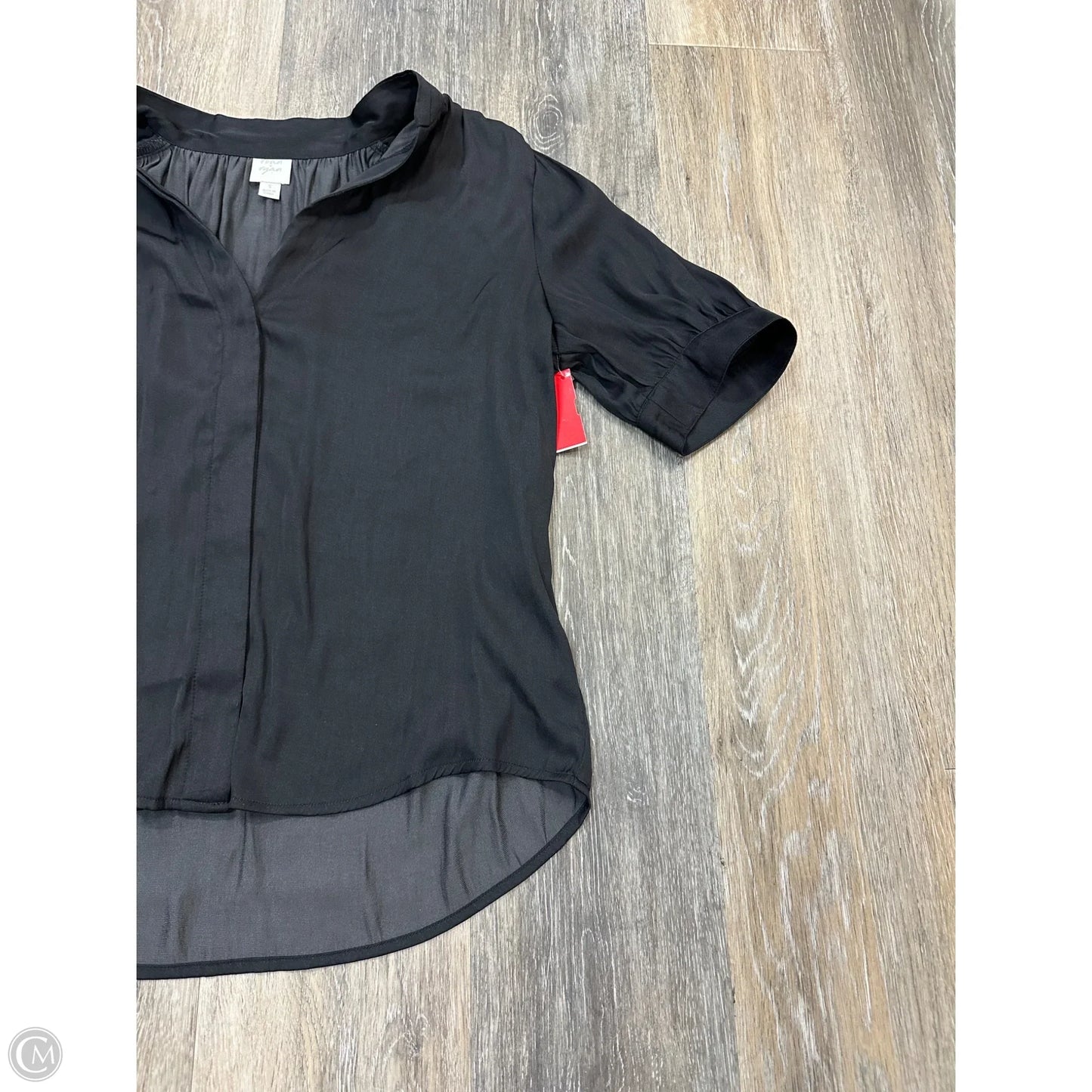 Blouse Short Sleeve By Roan + Ryan In Black, Size: S