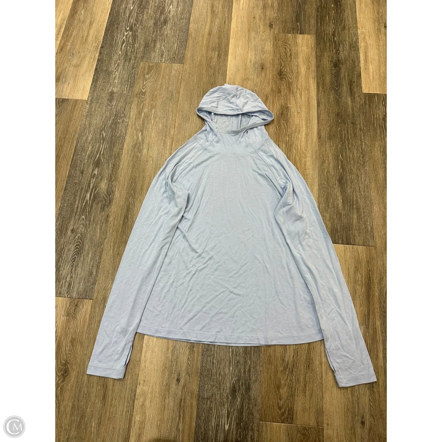 Athletic Top Long Sleeve Hoodie By Free Fly In Blue, Size: S