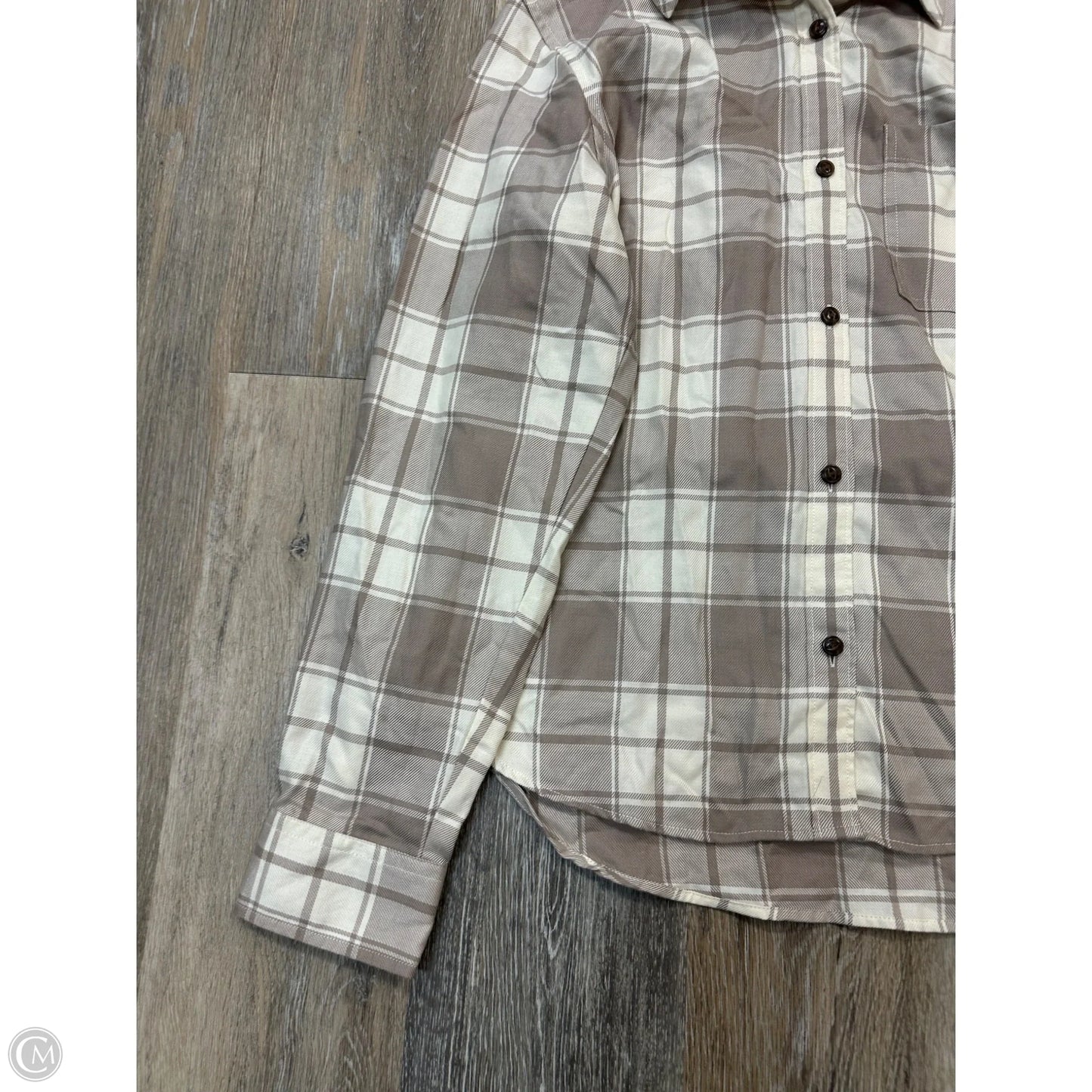 Blouse Long Sleeve By L.l. Bean In Polkadot Pattern, Size: M