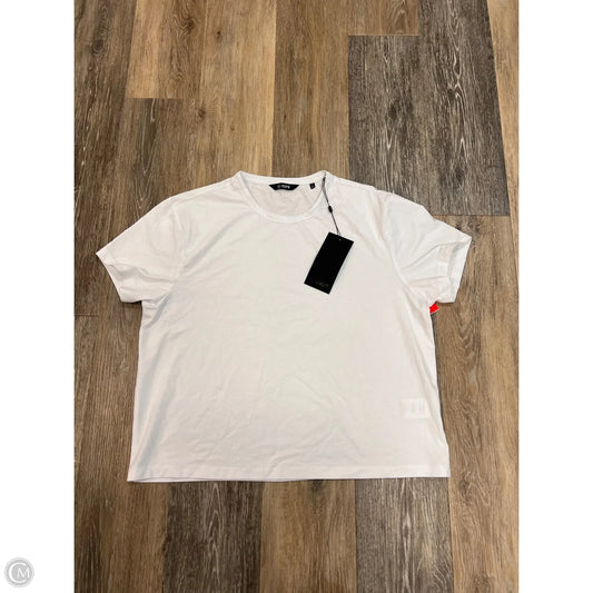 Top Short Sleeve By Cuts In White, Size: L