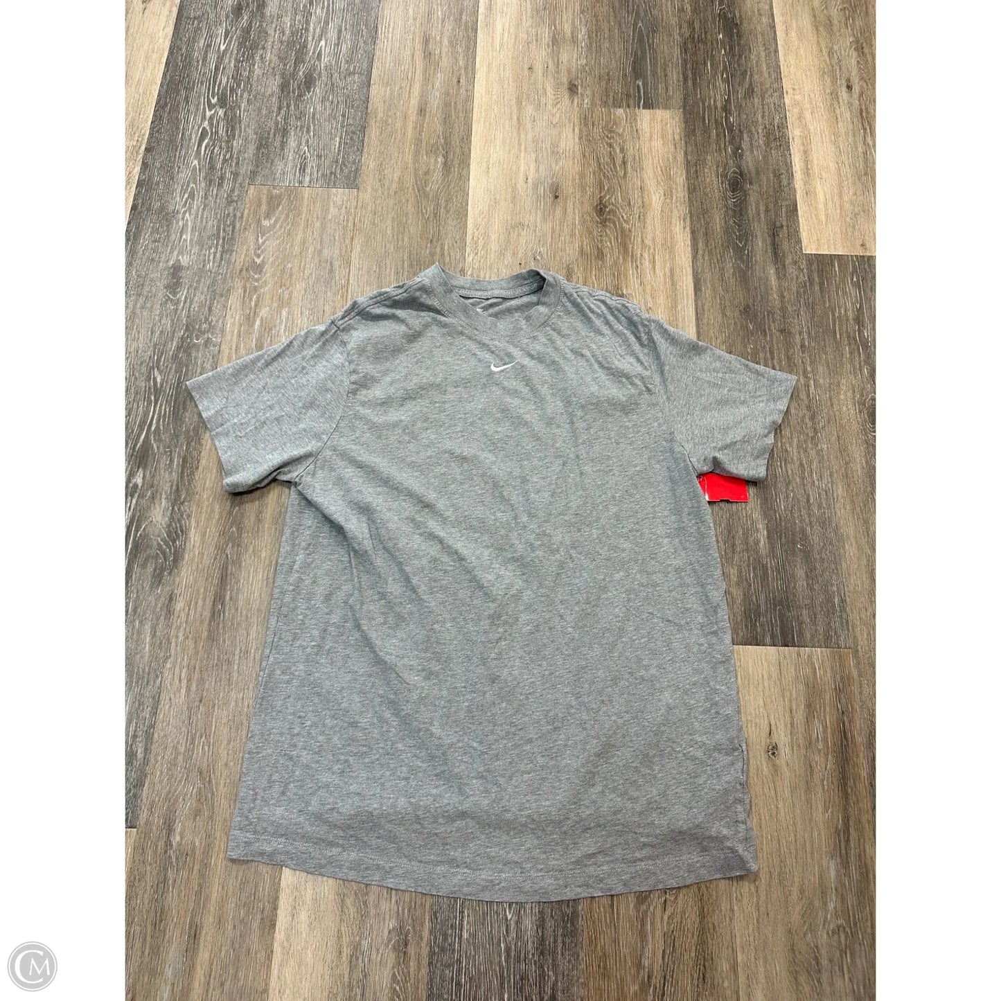 Athletic Top Short Sleeve By Nike Apparel In Grey, Size: M