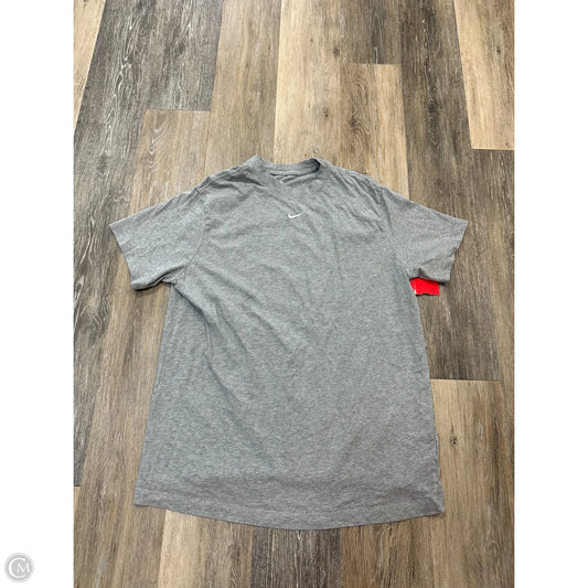 Athletic Top Short Sleeve By Nike Apparel In Grey, Size: M