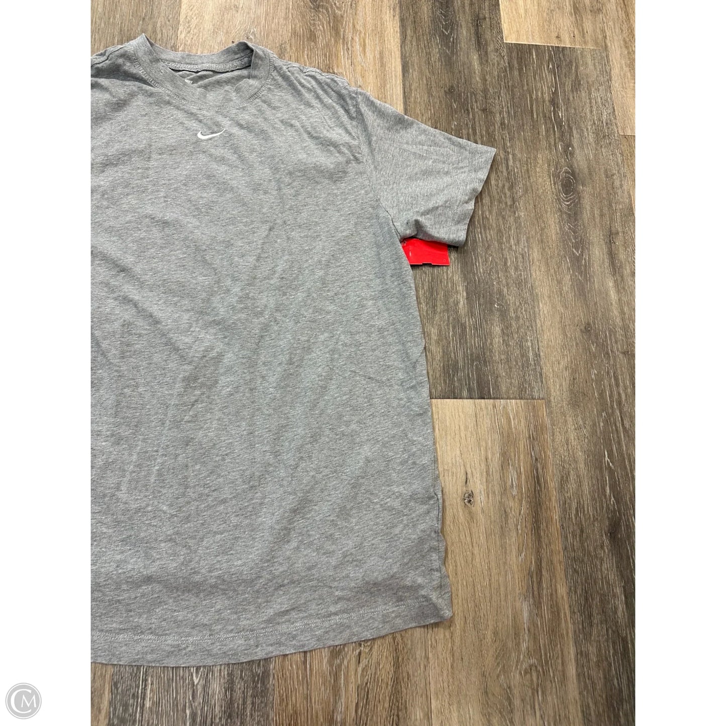 Athletic Top Short Sleeve By Nike Apparel In Grey, Size: M