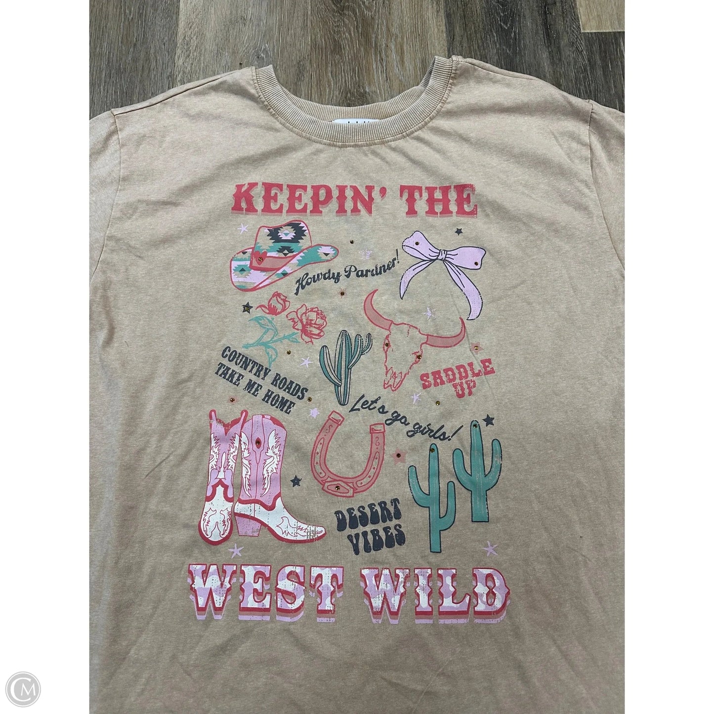 Dress Casual Short By Mimi Chica In Tan, Size: 2x