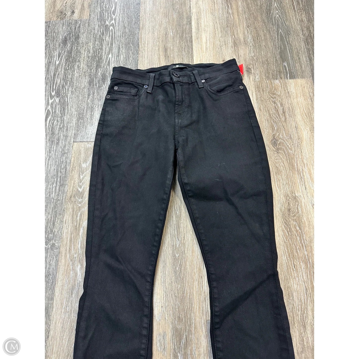 Jeans Skinny By 7 For All Mankind In Black Denim, Size: 4