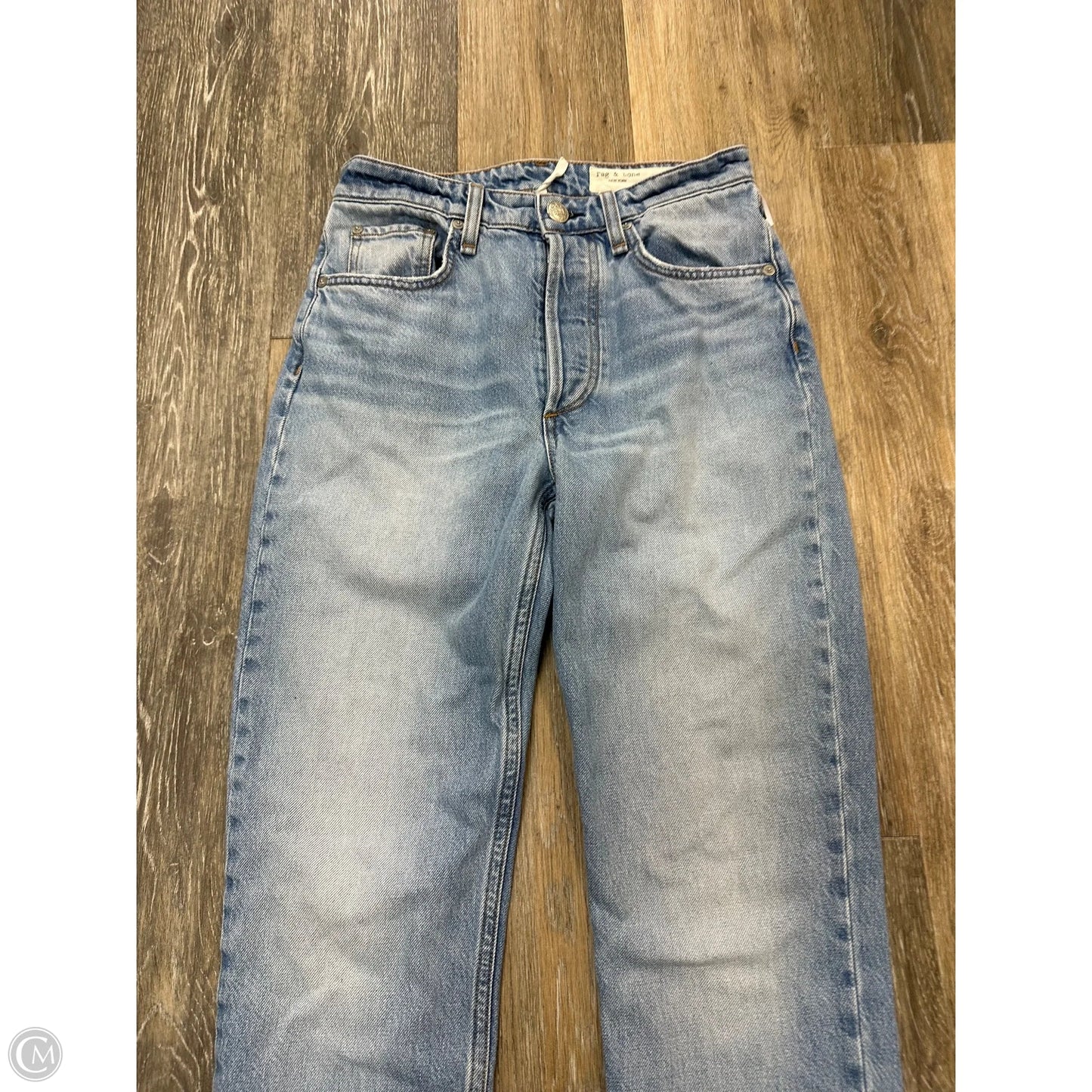 Jeans Straight By Rag And Bone In Blue Denim, Size: 1/25