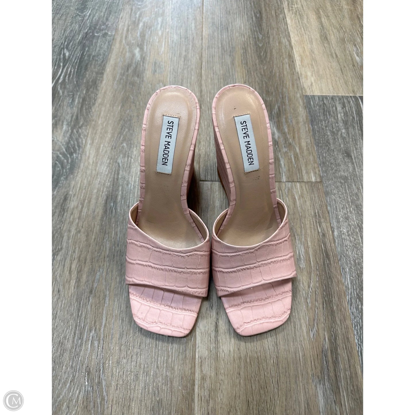 Sandals Heels Wedge By Steve Madden In Pink, Size: 8