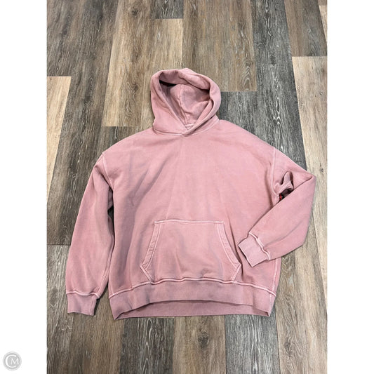 Sweatshirt Hoodie By Abercrombie And Fitch In Pink, Size: L