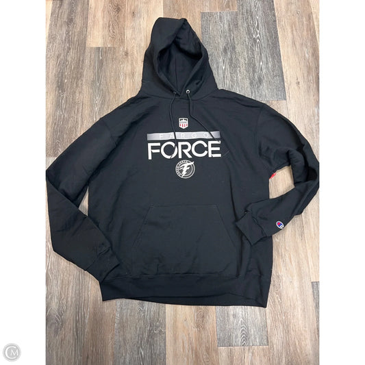 -Athletic Sweatshirt Hoodie By Champion In Black, Size: Xl