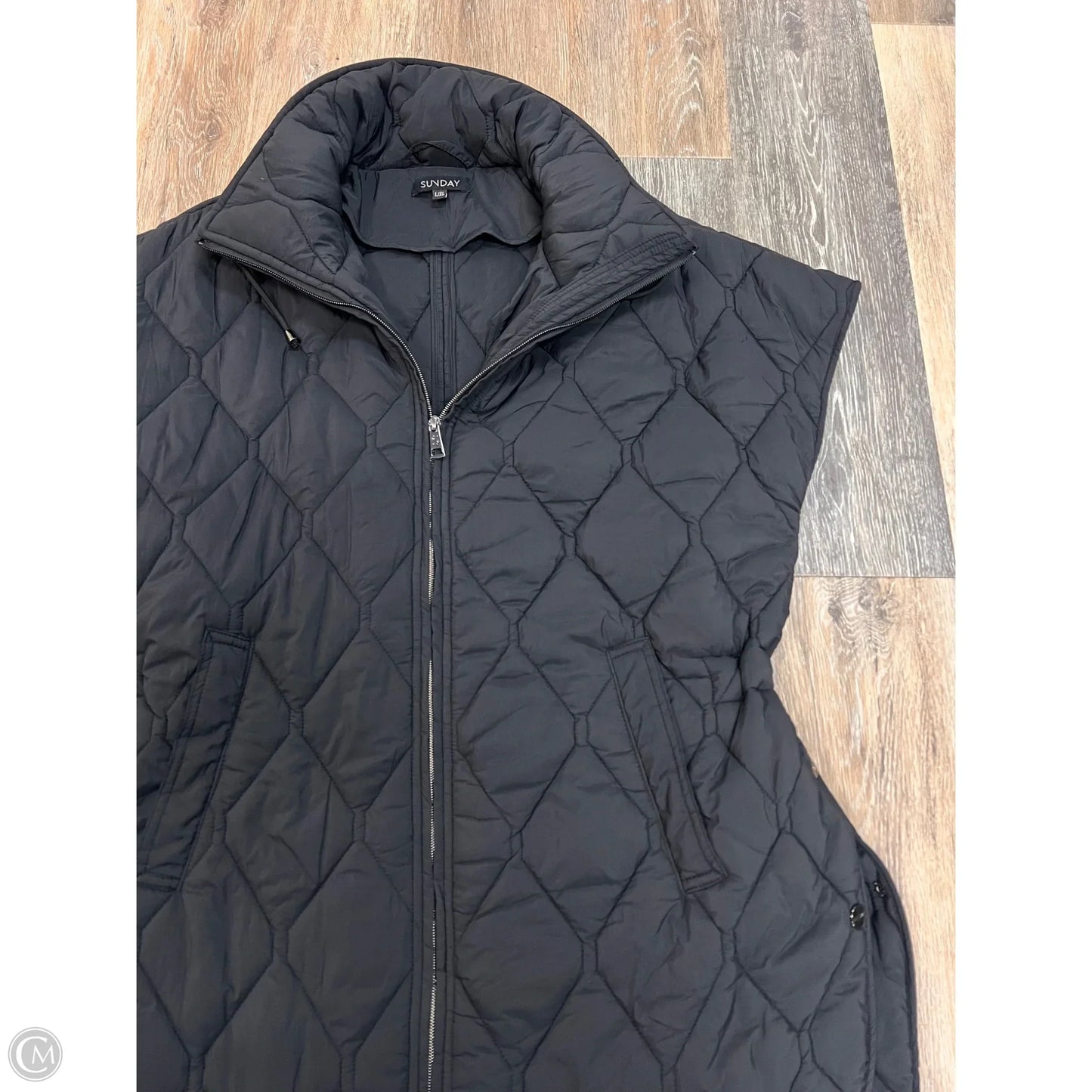 -Vest Puffer & Quilted By Sunday In Black, Size: L
