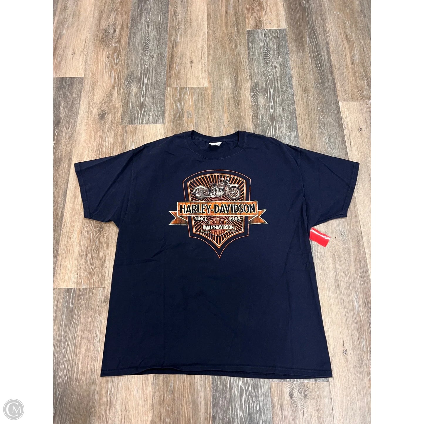 Top Short Sleeve By Harley Davidson In Navy, Size: Xl