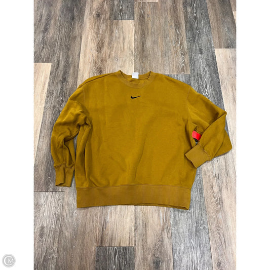 Athletic Sweatshirt Crewneck By Nike Apparel In Green, Size: M