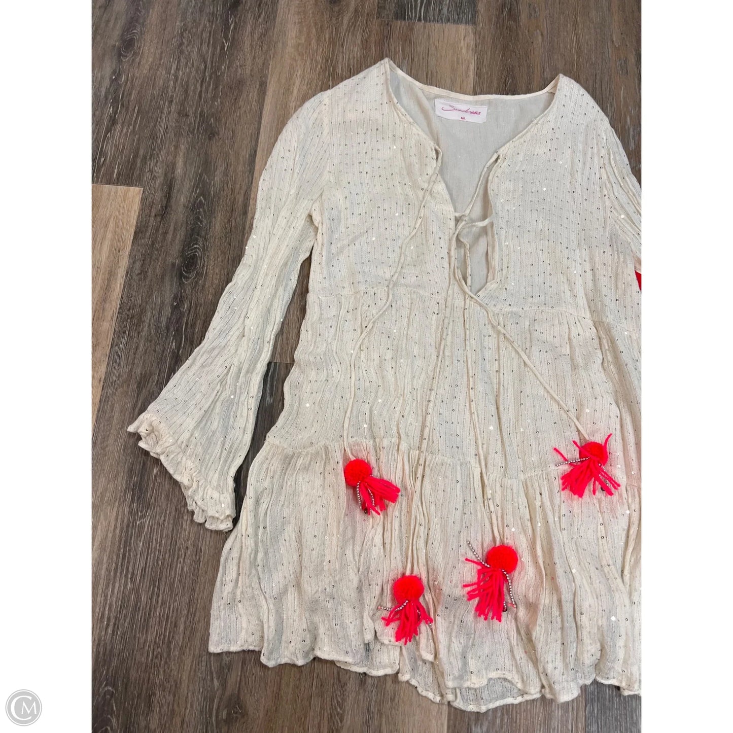 Dress Casual Short By Sundress In Cream, Size: M