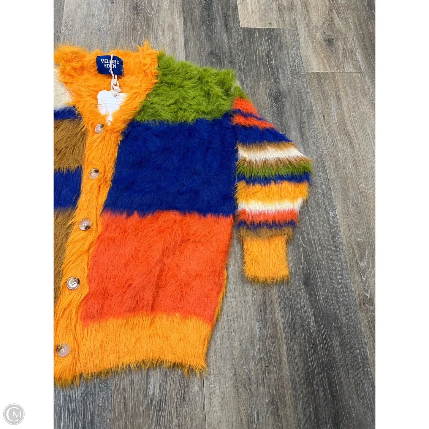 Sweater Cardigan By Elfric Eden In Multi-colored, Size: L