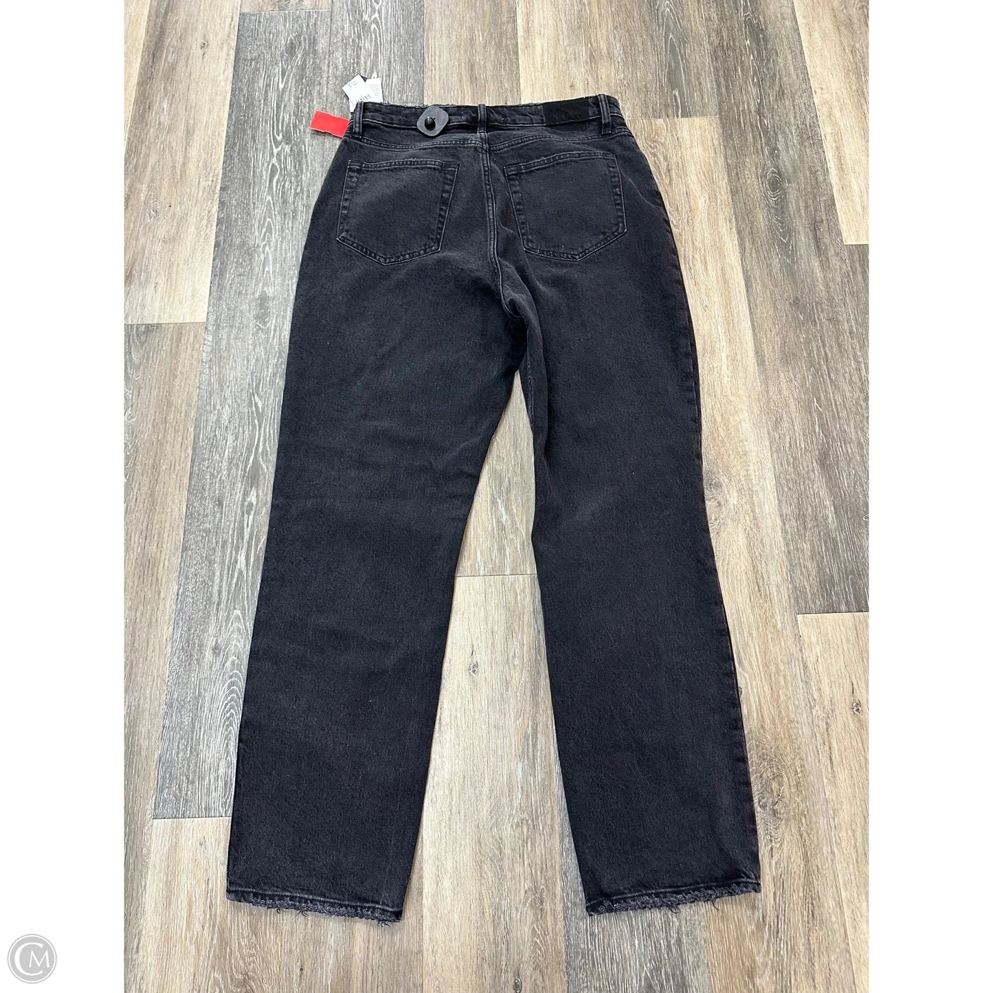 Jeans Straight By Abercrombie And Fitch In Black Denim, Size: 12