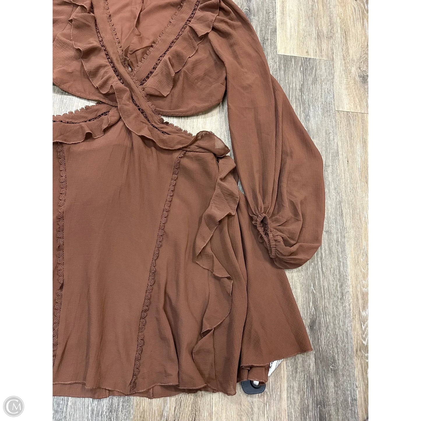 Dress Casual Short By Asos In Brown, Size: 14