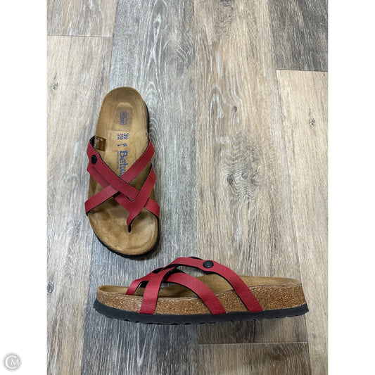 Sandals Flats By Birkenstock In Red, Size: 8
