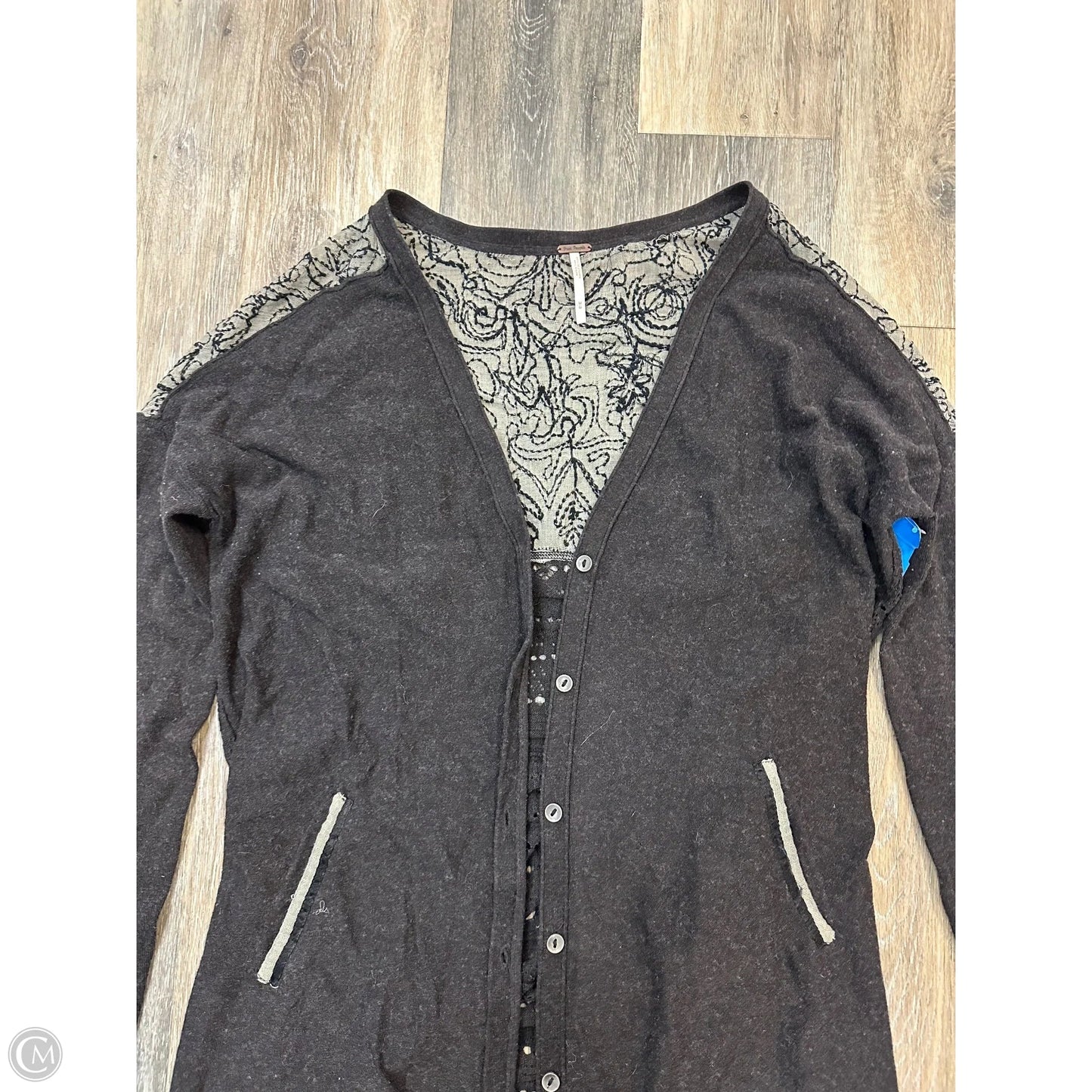Sweater Cardigan By Free People In Grey, Size: M