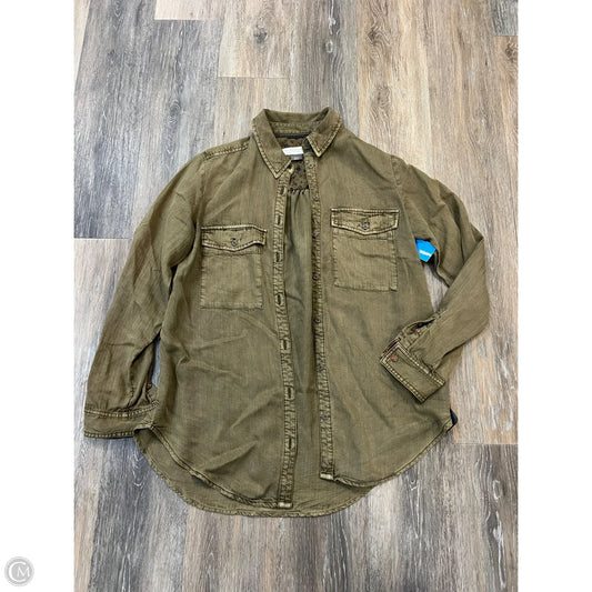 Blouse Long Sleeve By Pilcro In Green, Size: Xs