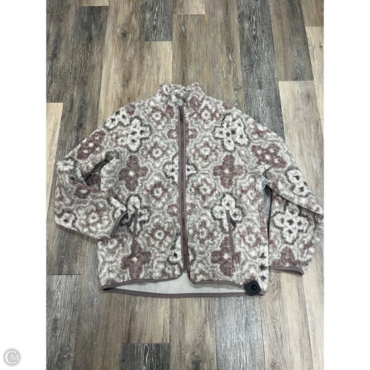 Jacket Faux Fur & Sherpa By Abercrombie And Fitch In Grey & Purple, Size: Xl