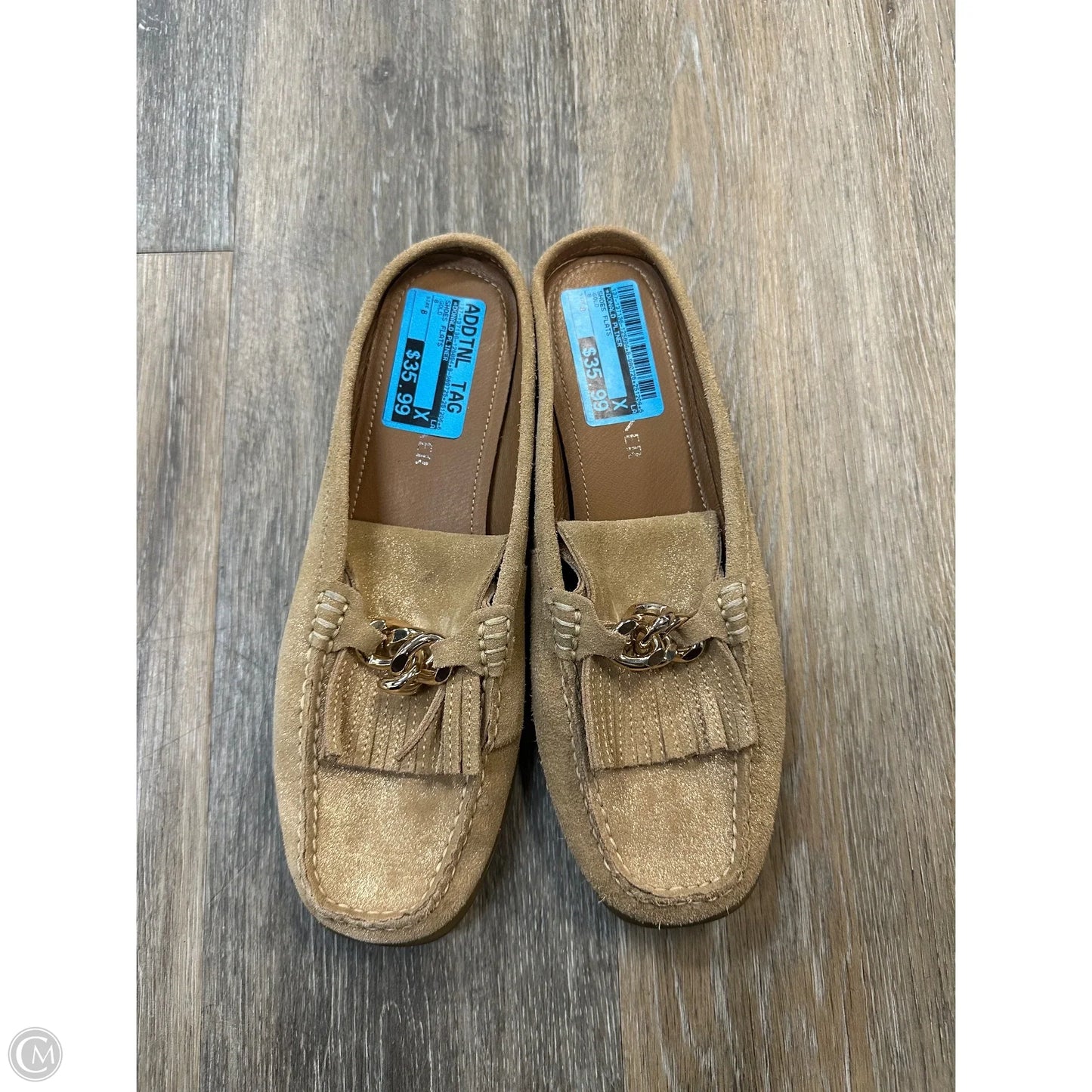 Shoes Flats By Donald Pliner In Gold, Size: 8