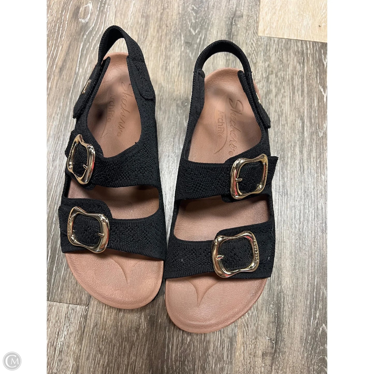 Sandals Flats By Skechers In Black, Size: 9