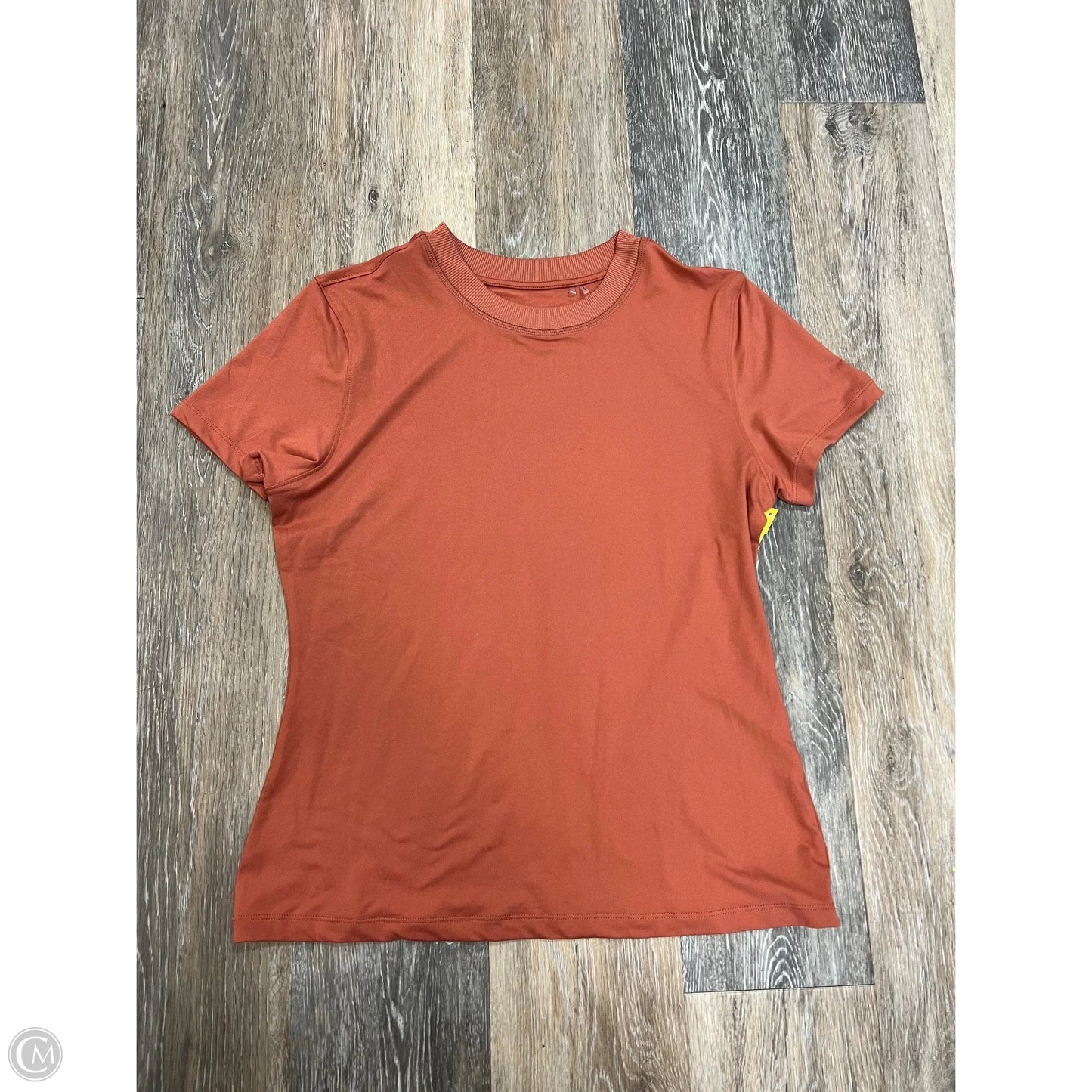 Athletic Top Short Sleeve By 7 Diamonds In Orange, Size: L