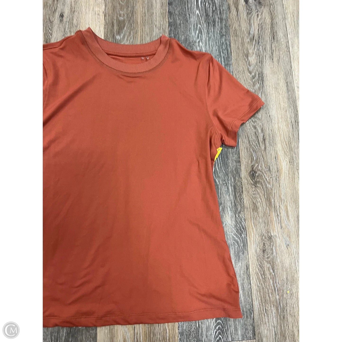 Athletic Top Short Sleeve By 7 Diamonds In Orange, Size: L