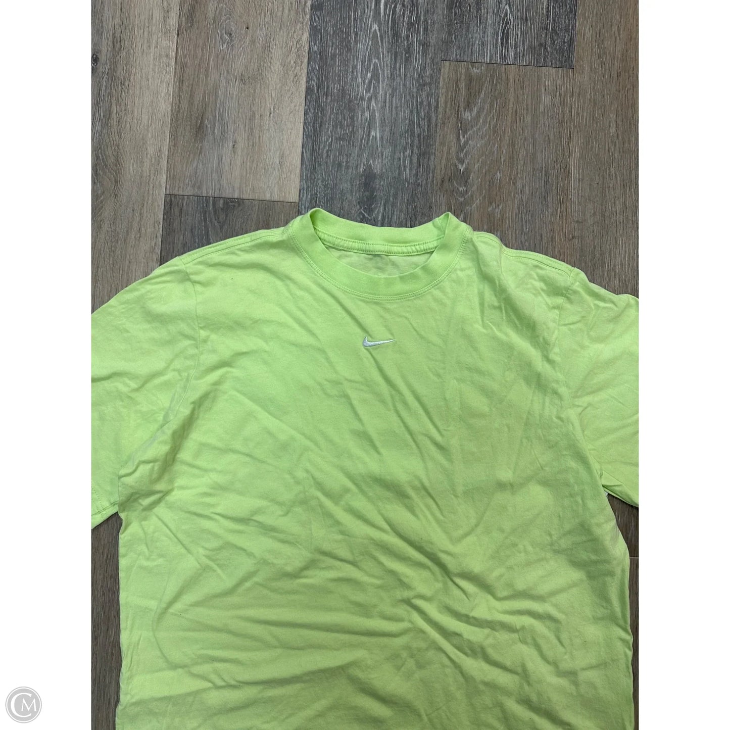 Athletic Top Short Sleeve By Nike Apparel In Green, Size: M