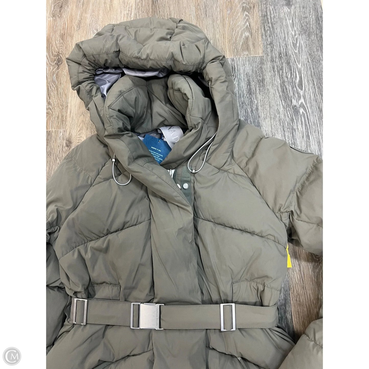 Coat Luxury Designer By Canada Goose In Green, Size: S
