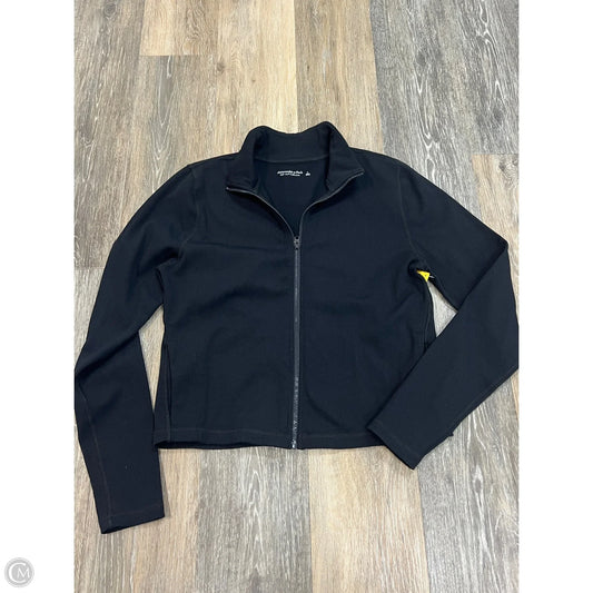 Athletic Top Long Sleeve Collar By Abercrombie And Fitch In Black, Size: L