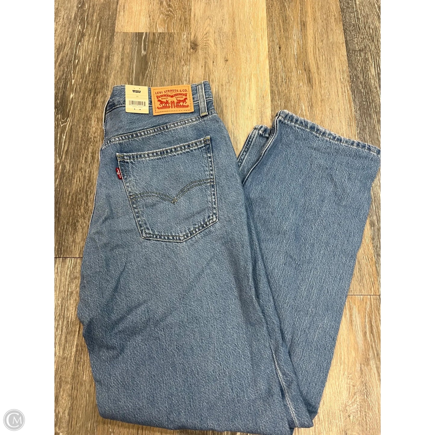 Jeans Straight By Levis In Blue Denim, Size: 6/28