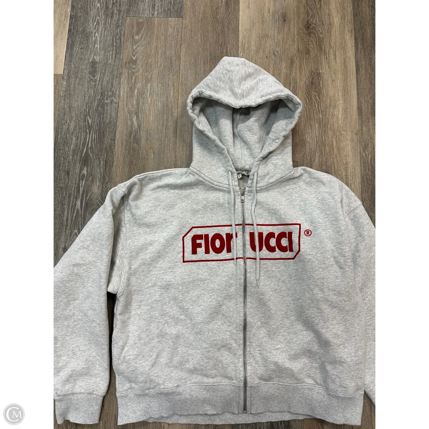 Sweatshirt Hoodie By Fiorucci In Grey, Size: M