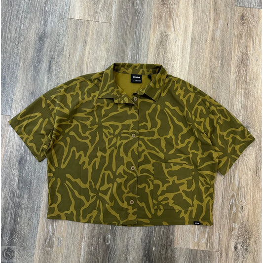 Blouse Short Sleeve By Prana In Green, Size: S