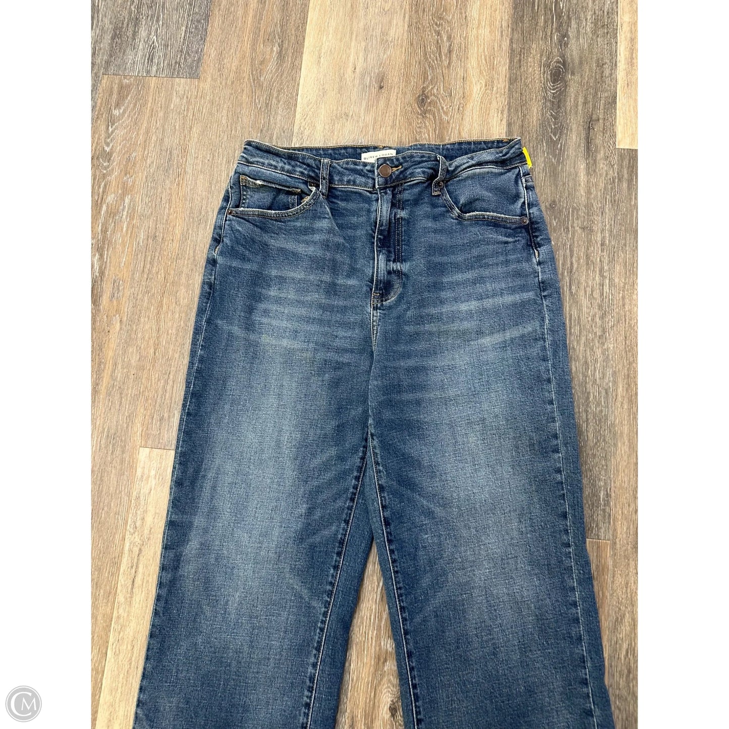 Jeans Wide Leg By Oliver Logan In Blue Denim, Size: 14