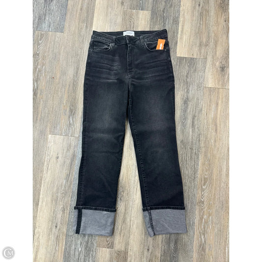 Jeans Straight By Evereve In Black Denim, Size: 8