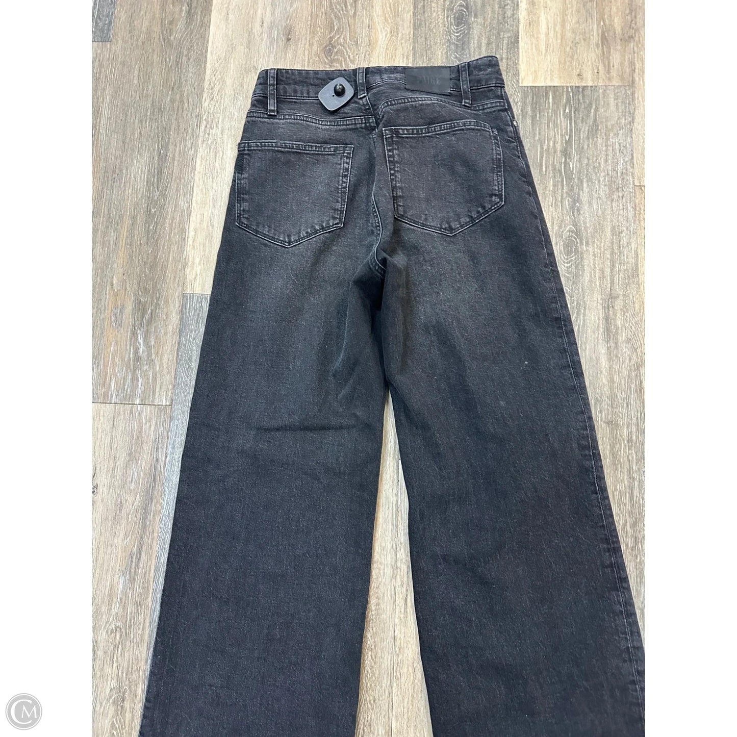 -Jeans Wide Leg By Paige In Black Denim, Size: 2/26