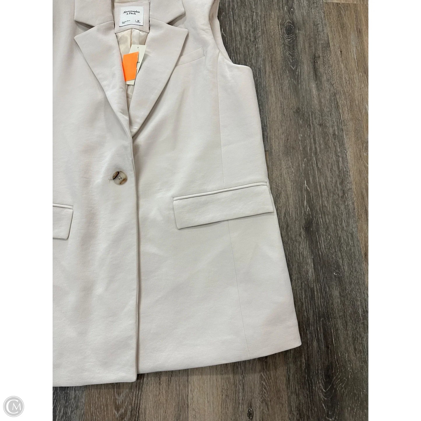 Vest Other By Abercrombie And Fitch In Cream, Size: M